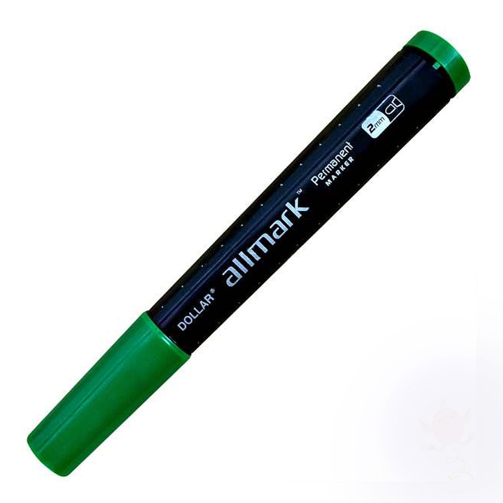 Pack Of 12- Permanent Marker Round Tip Green