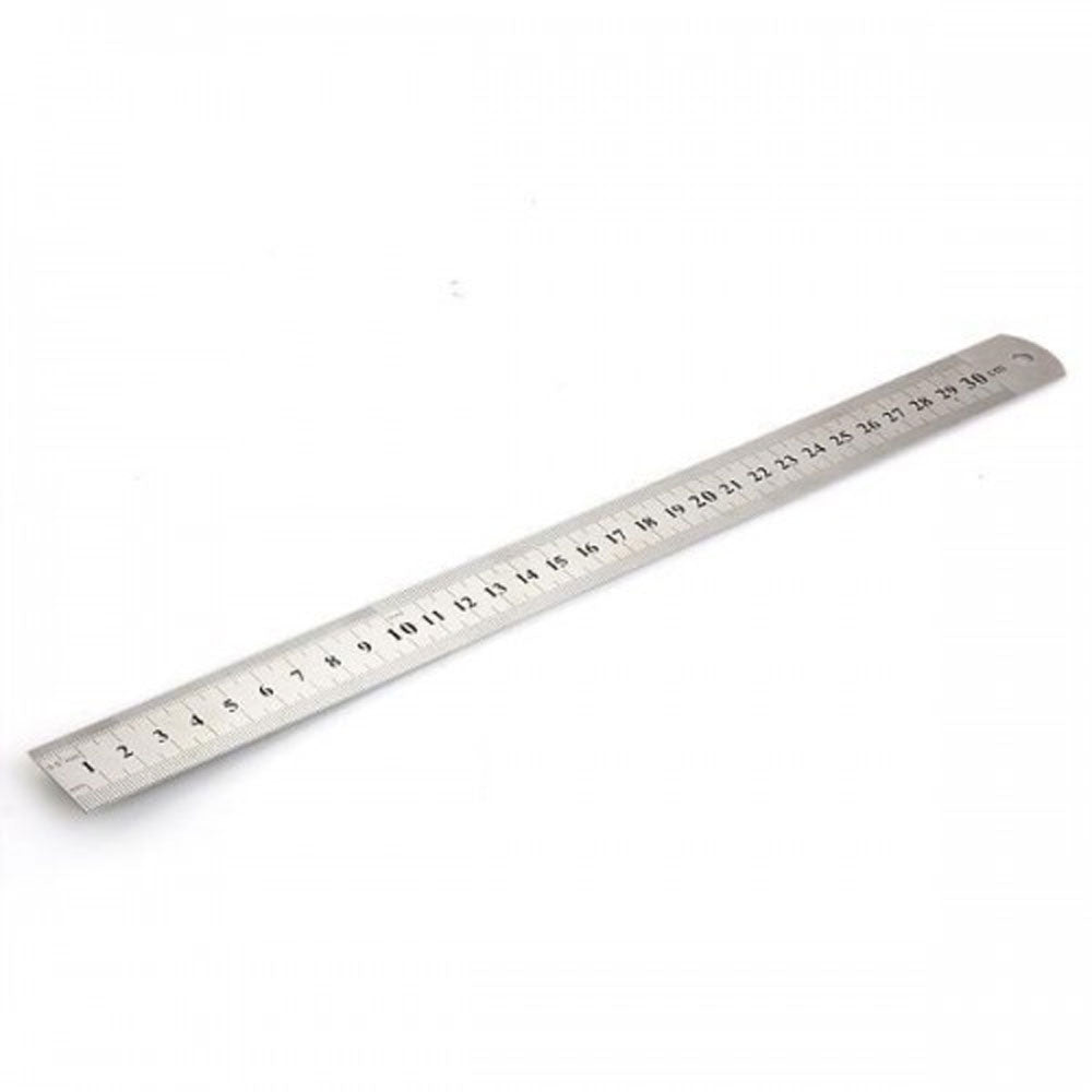 12 Inch Stainless Steel Scale Rulers - Silver