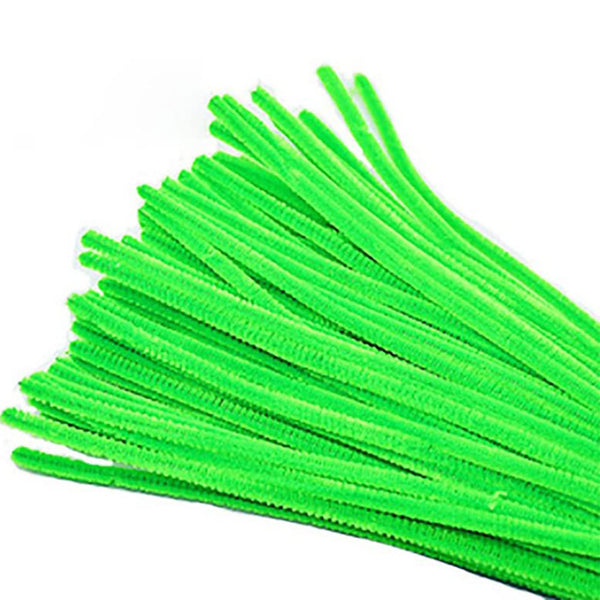 Pack of 50 - Light Green Pipe Cleaner velvet Sticks – Karachi Stationers