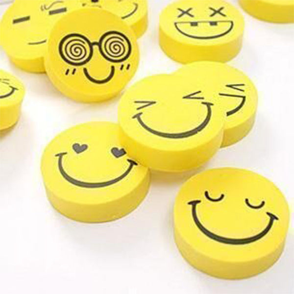 Pack Of 20 - Smiley Face Eraser Cartoon Eraser – Karachi Stationers