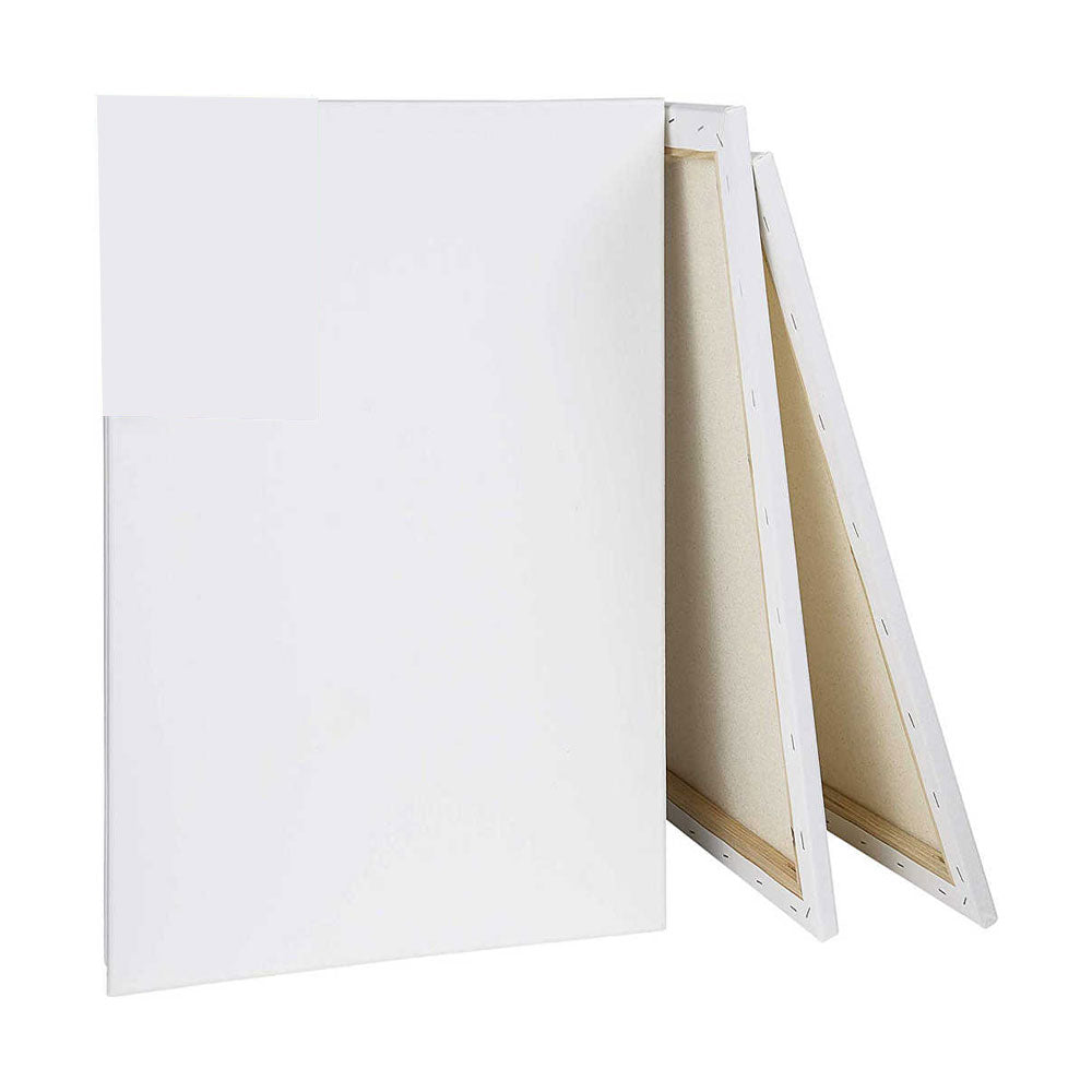 3-Pcs Blank Canvas Board Wooden Framed- 12X18 Inches