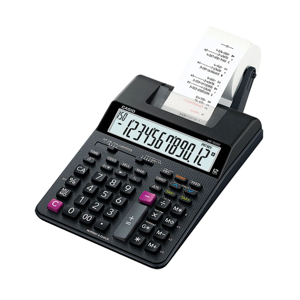 Casio HR100RC Printing Calculator - Black