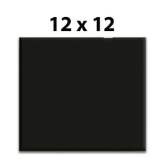 1 Pc Prime Coated Black Canvas - Size 12x12 Inch