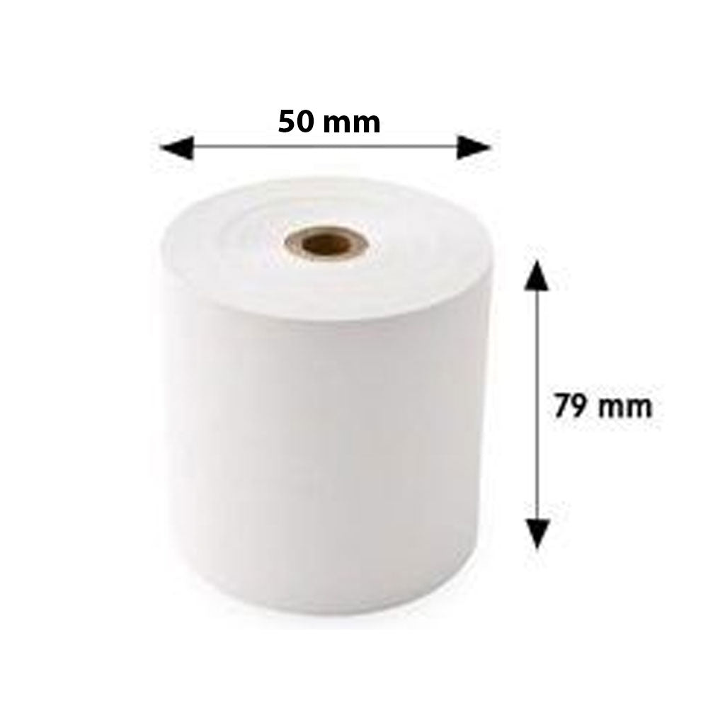 Pack Of 6 - Pos Thermal Printer Roll 79Mm X 50Meter - White