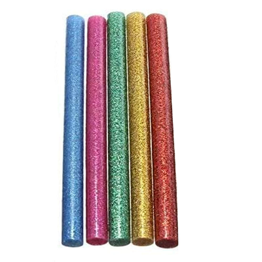 5 Large Hot Glue Gun Glitter Sticks - Multicolor ((11Mm Thick))