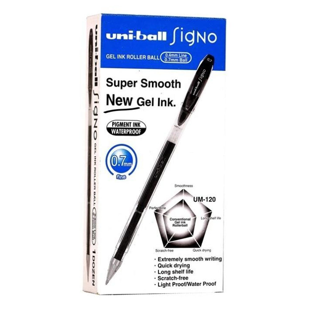 Uni-Ball Signo Gel Ink Pen 0.7 Um-120 Box Of 12 - Blue