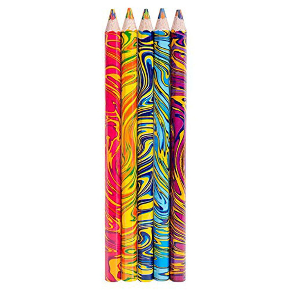 Rainbow Swirl Color Pencils 4 With Sharpener