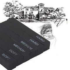 Compressed Charcoal Sticks - Pack of 6pcs