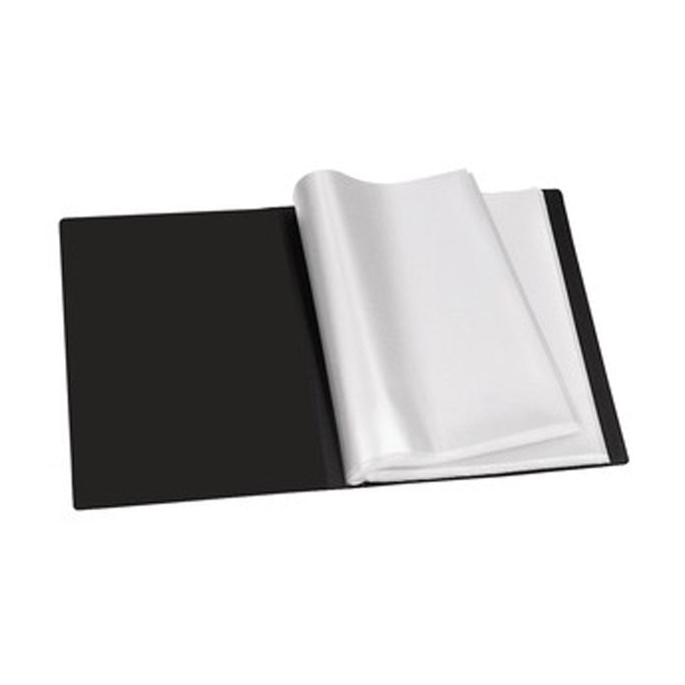 Plastic Sheet File - 60 Pocket - Full Scape Size (Legal Size) Black