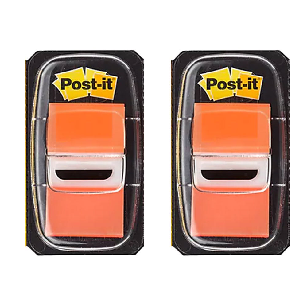 Pack Of 2 Standard Flags 50 Flag/Dispenser (Orange) - 25.4Mm X 43.20Mm