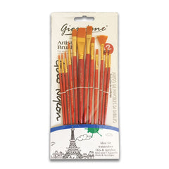 Giorgione G-706-12 12pcs Multi shapes Artist Paint Brush Set