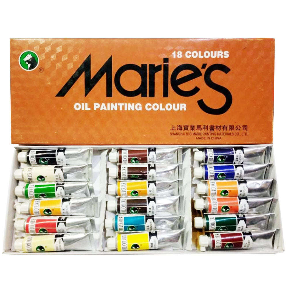 Set of 18pcs - Marie's Oil Paints Tubes 12ml each tube