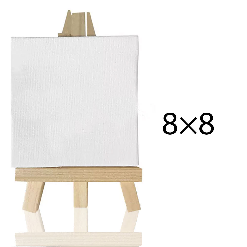 Canvas With Wooden Easel 8X8