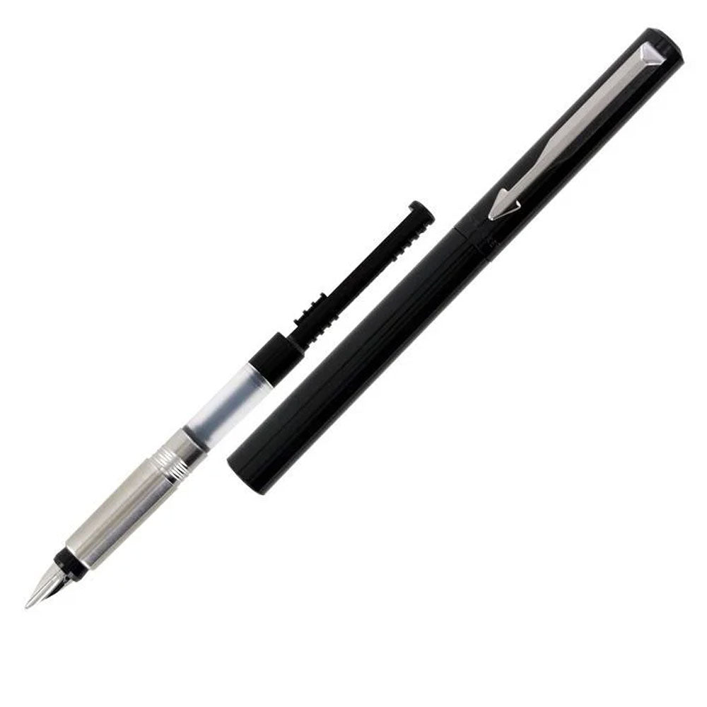 Black Gift Pen Set Of 2Pcs {Fountain / Ink Pen And Roller Ball Pen}