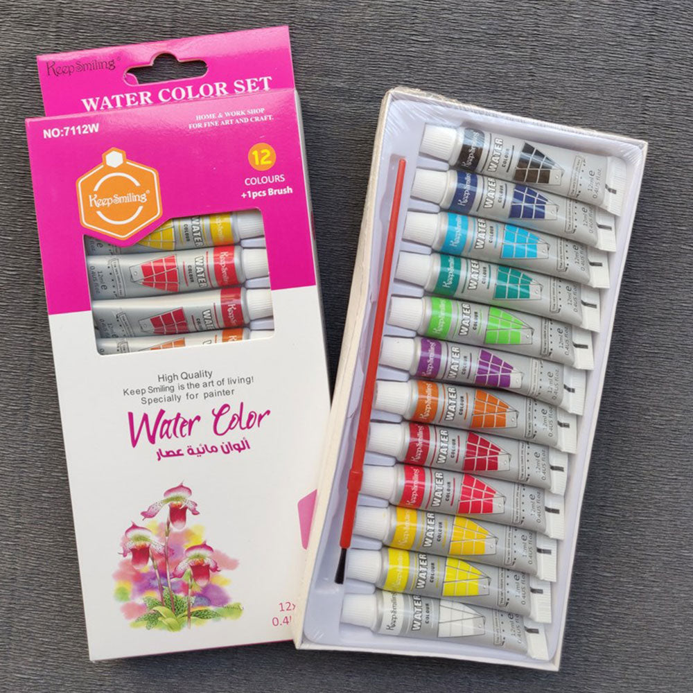 Keep Smiling Pack Of 2-Water Colors 12 Tube 12ml Each