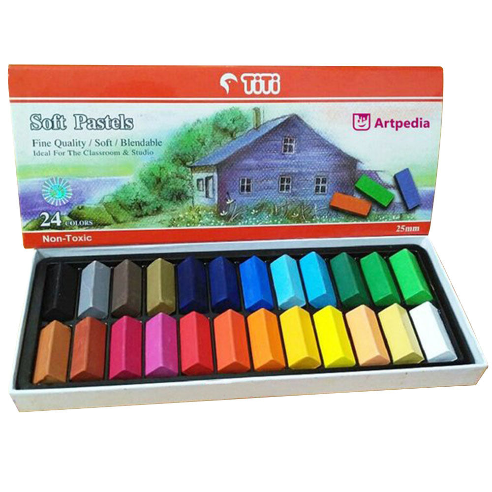 Titi Soft Pastel 24 Fine Quality Pastel - Half Stick