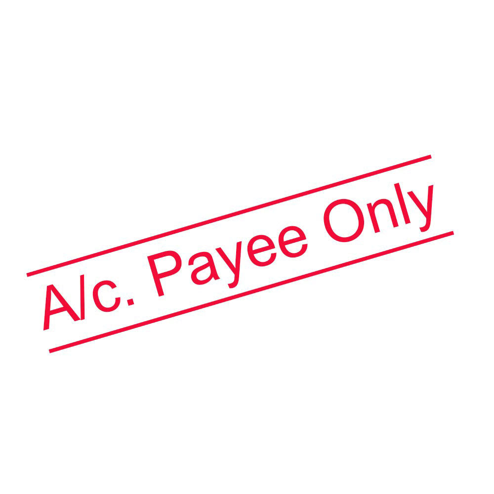 A/C Payee Stamp Cross Cheque Stamp (Red Ink)