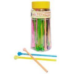 48Pcs Dux Triwriter Pencil Jar 666 (Jar With Eraser)