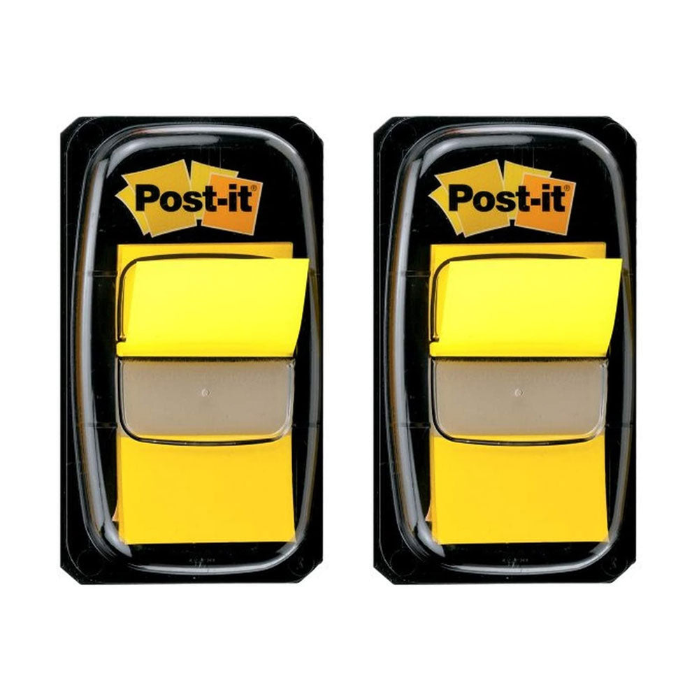 Pack Of 2 Standard Flags 50 Flag/Dispenser (Yellow) - 25.4Mm X 43.20Mm