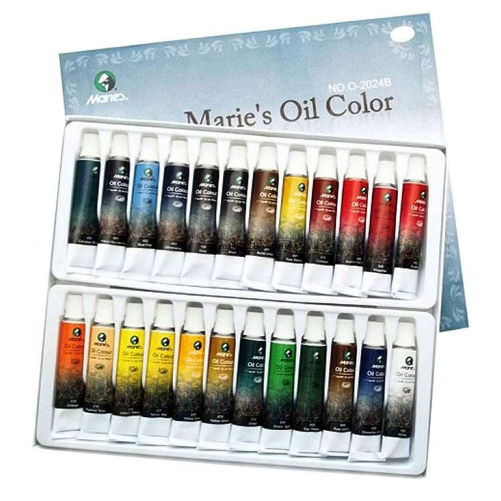 Maries Oil Colour 24 Colors Set