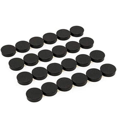 24Pcs - 12Mm and 30mm Dia Black Round Circle Magnets Perfect As Whiteboards, Lockers, Fridge Magnets & For Educational Purpose