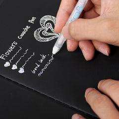 White Gel Pen 0.8Mm Flowers Couache Pen Gelly Roll White Gel Pen
