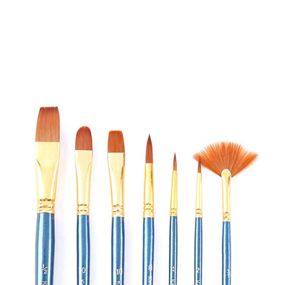 Keep Smiling Pack of 7pcs Multi Shapes Paint Brush Set