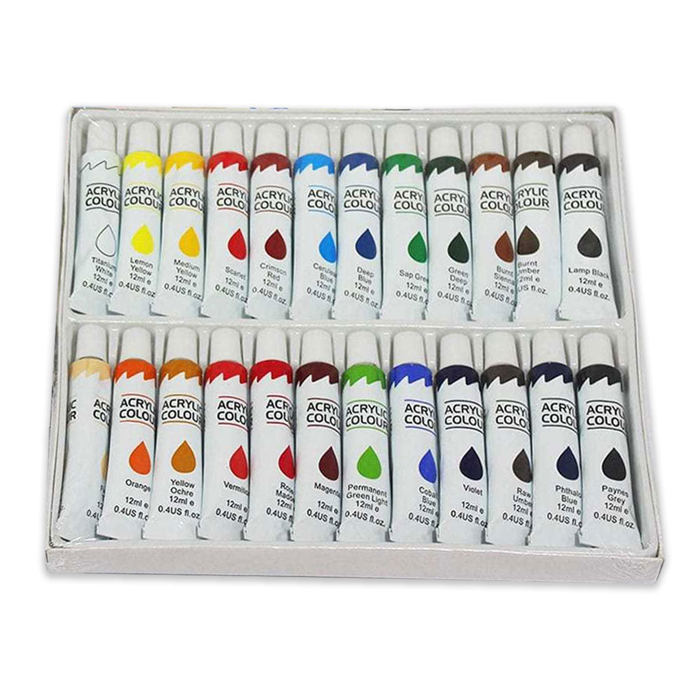 Keep Smiling 24Pcs Acrylic Painting Colors Acrylic Paint Set Of 24 Pieces