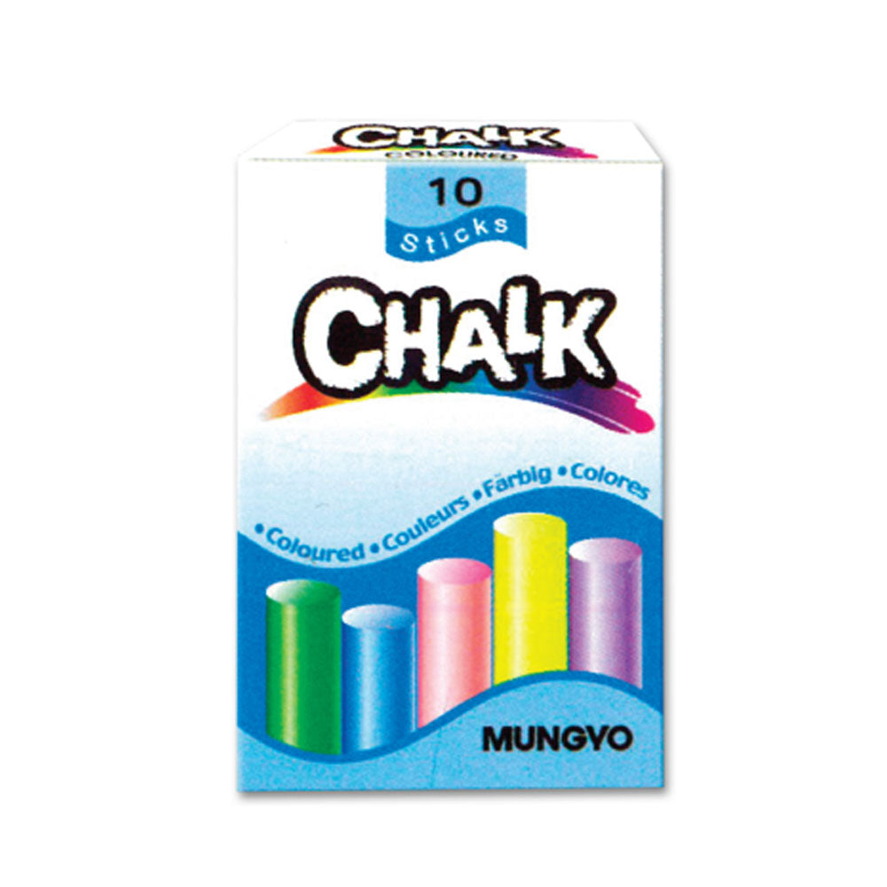 Combo Pack - 3pcs Board Duster, 10 sticks Mongyo White Chalk & 10 sticks Mongyo Coloured Chalks
