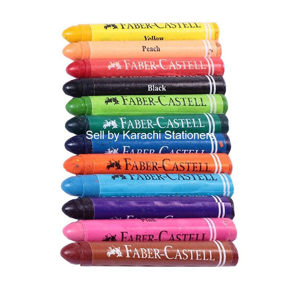 Faber-Castell 12 Jumbo Wax Crayons Oil Pastel Jumbo Crayon
