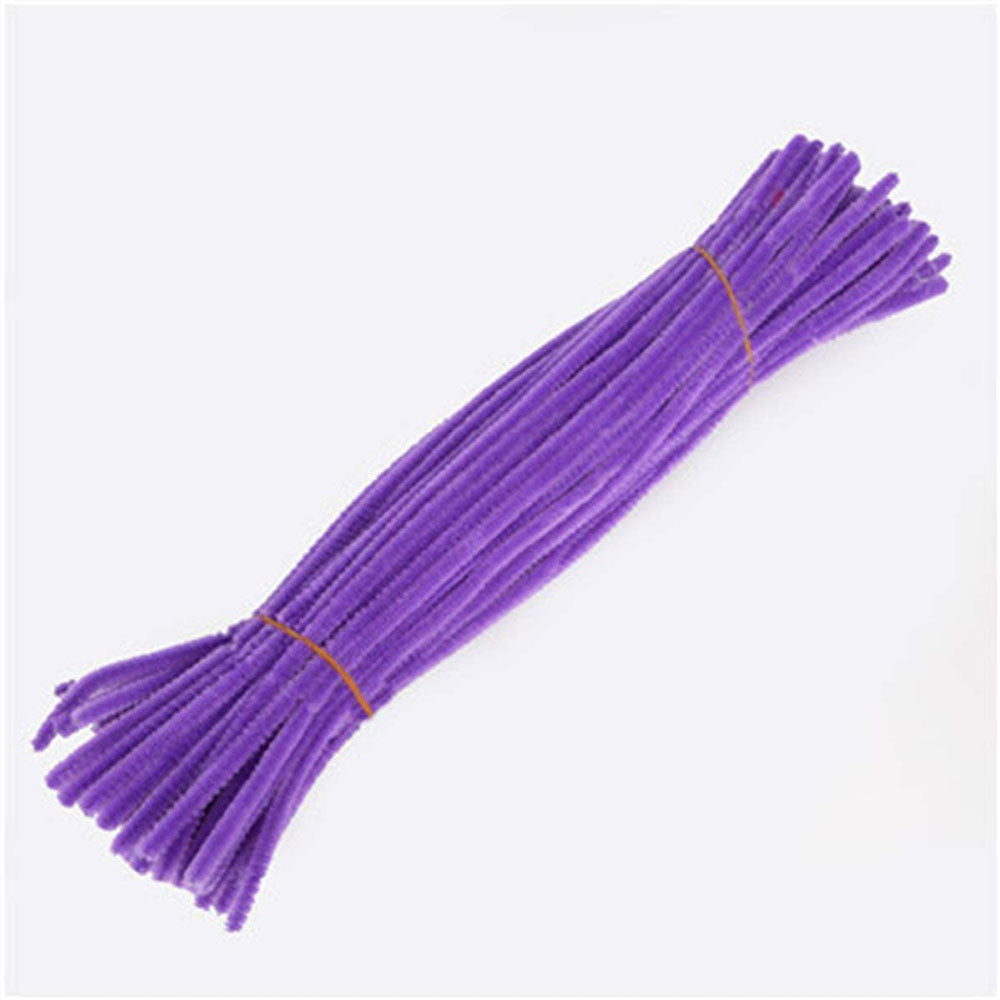 Pack of 50 - Purple Pipe Cleaner velvet Sticks