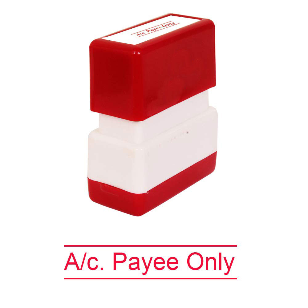 A/C Payee Stamp Cross Cheque Stamp (Red Ink)