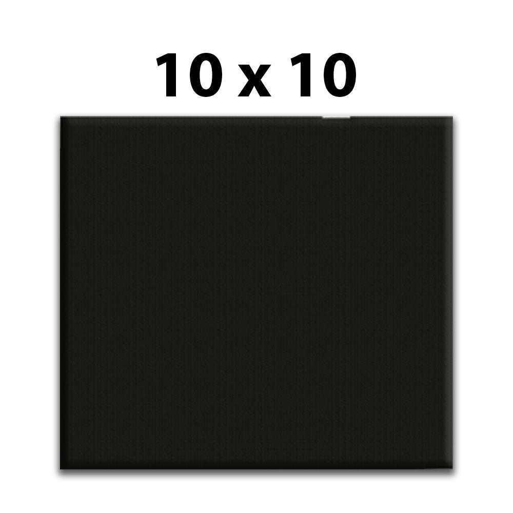 1 Pc Prime Coated Black Canvas - Size 10x10 Inch