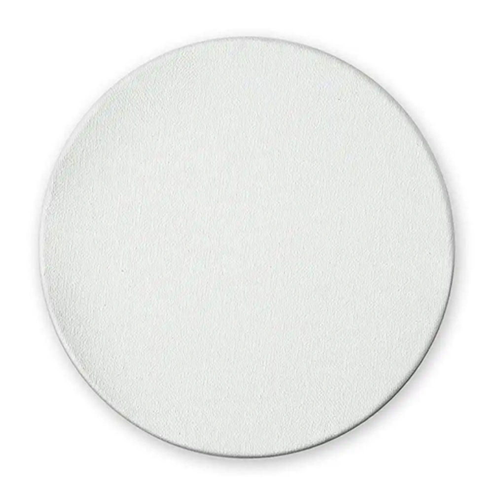 1 Pc Prime white Coated round Canvas - Size 12x12