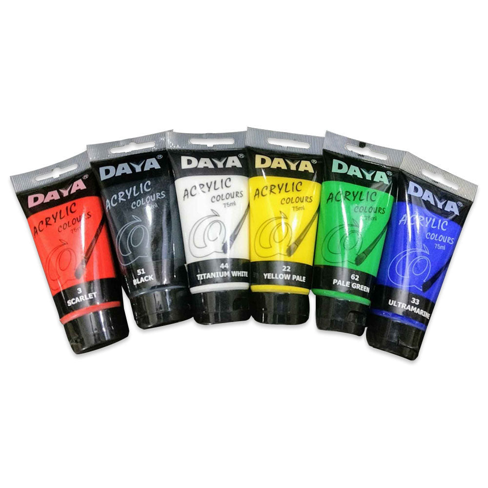 Link Daya Acrylic Colors Set Of 6 - 75 Ml Tubes