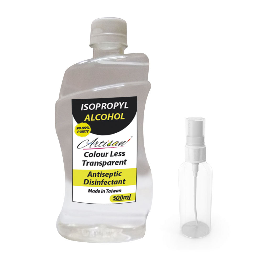 Alcohol (Isopropyl Alcohol) 99.99% Reality (500ml with 30ml Spray bottle FREE)