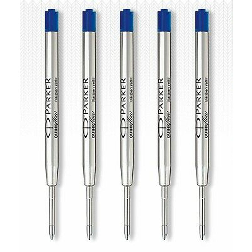 5Pcs Quinkflow Jotter Refill Steel Body Ballpoint Pen Refills - Blue