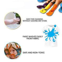 Keep Smiling Washable 6 Finger Paint Colours