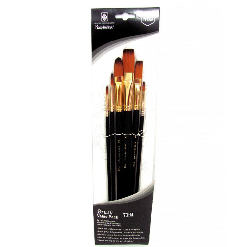 Assorted Brush Set Of 6 Long Handle