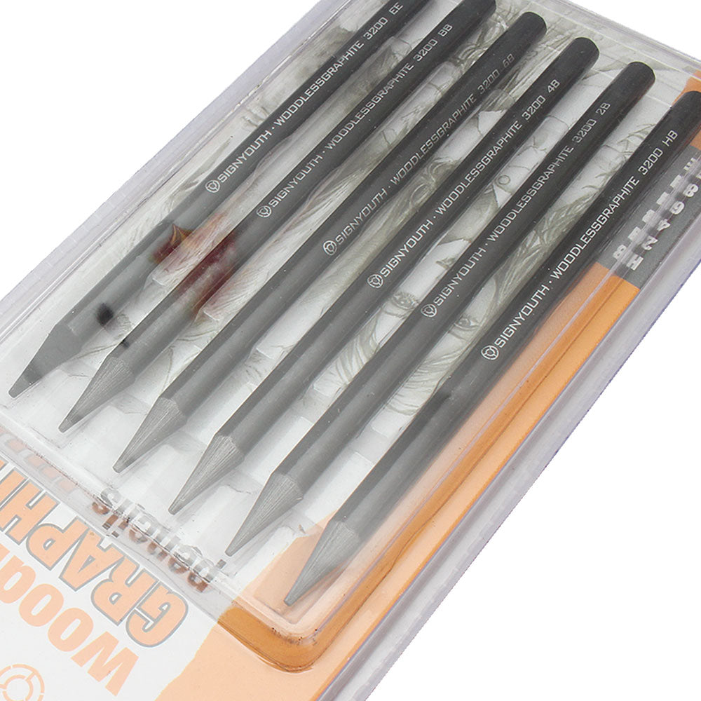 Signyouth - Set Of 6Pcs Woodless Graphite Pencils