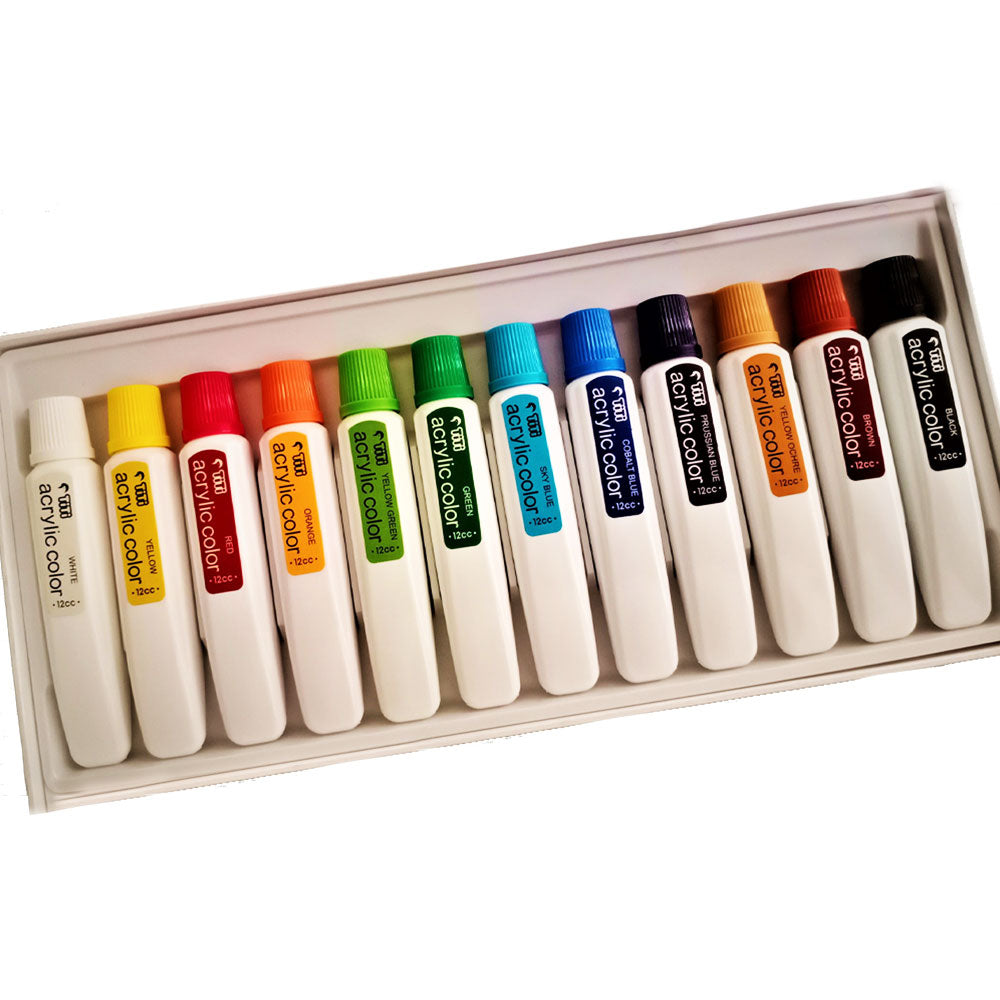 Titi Acrylic Colour Tubes - 12 Colours