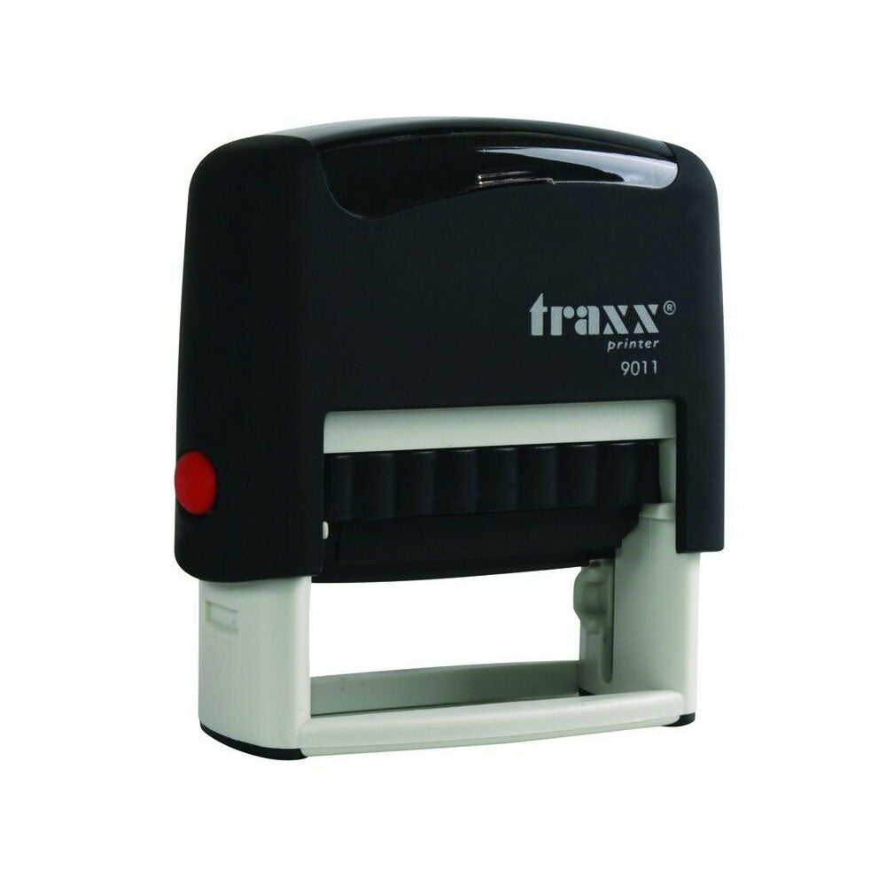 Traxx 9011 Customize Self-Inking Stamp Rubber Stamp Customized Stamp With Your Own Detail (Impression Size 38 Mm X 14 Mm)