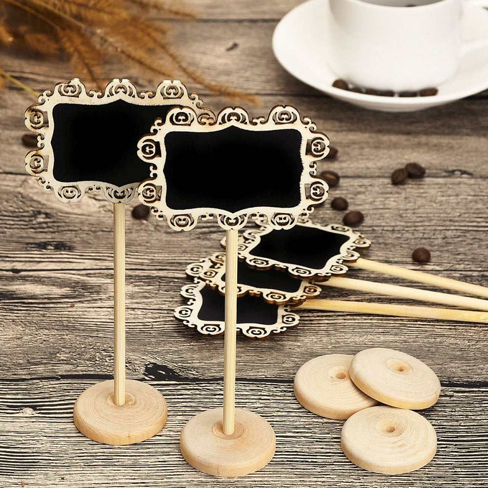 2 Pcs Square Shape Chalkboard Blackboard With Stand