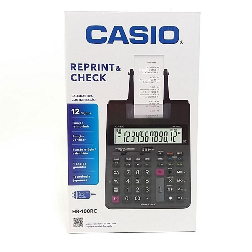 Casio HR100RC Printing Calculator - Black
