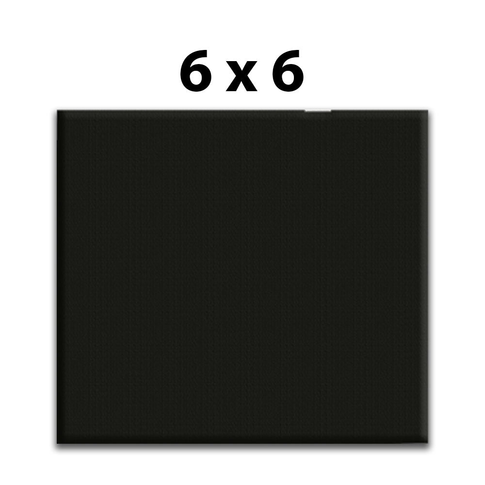 1 Pc Prime Coated Black Canvas - Size 6x6 Inch