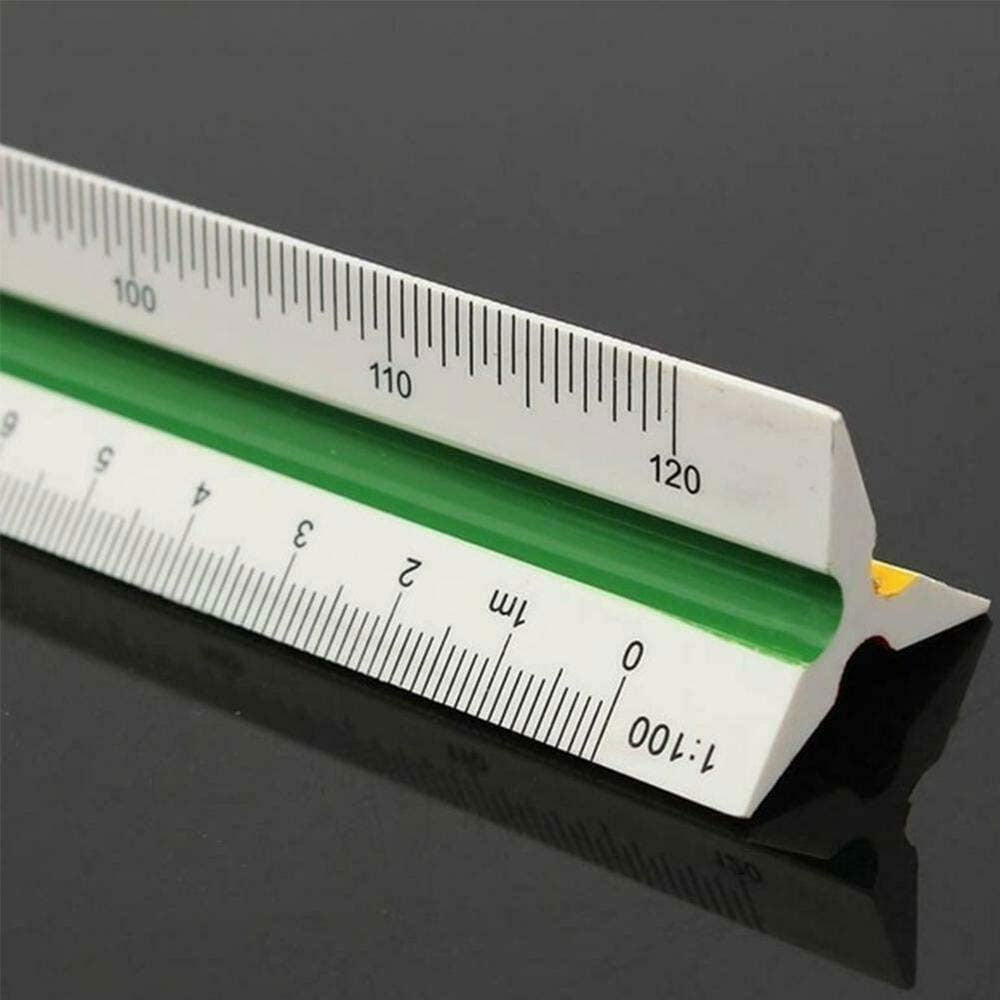 Triangular Architect Scale Ruler Color Coded Grooves Architectural Scale