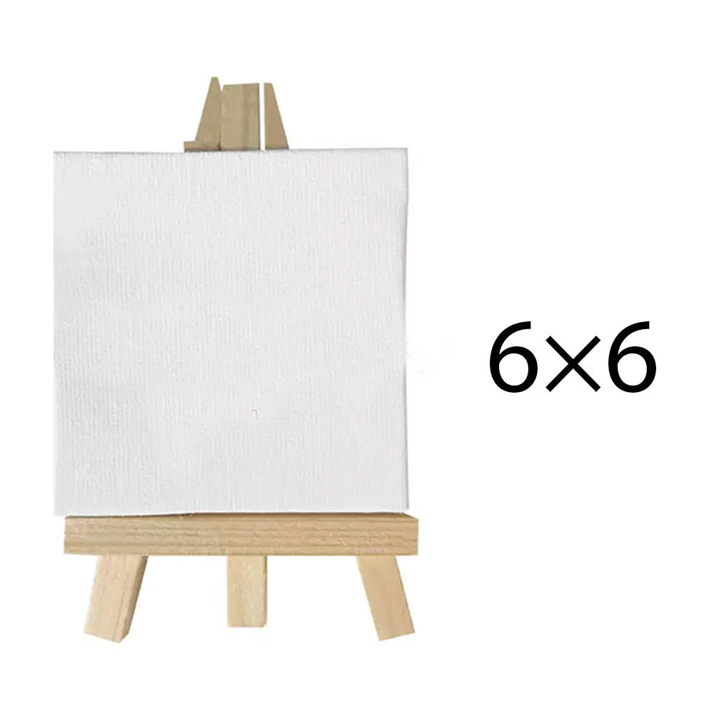 Canvas With Wooden Easel 6X6