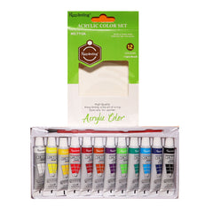 Deal (2) 6X6 Canvas (1) 8X8 Canvas (1) 12X12 Canvas With (1) Acrylic 12 Pc Colour Tube Set