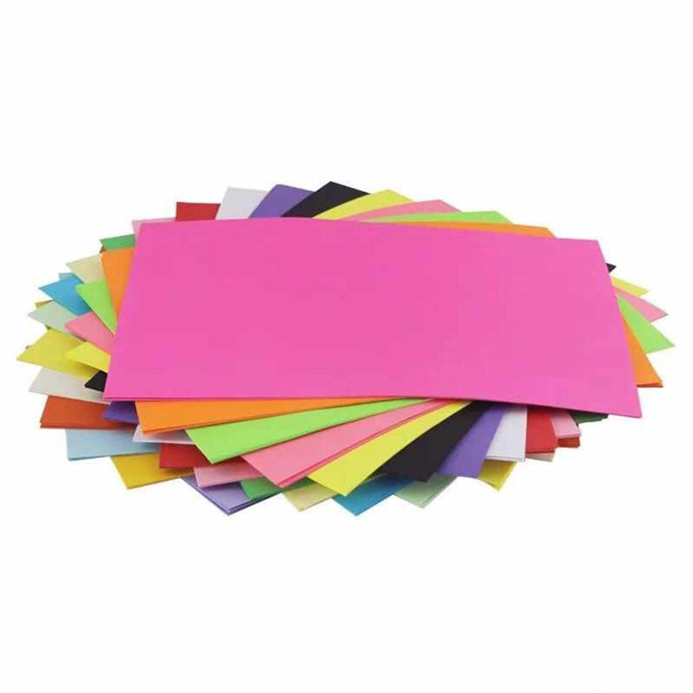 Rectangular Colour Paper Colour Paper 100 Sheets, Multi Colors - A4 Size – Karachi Stationers