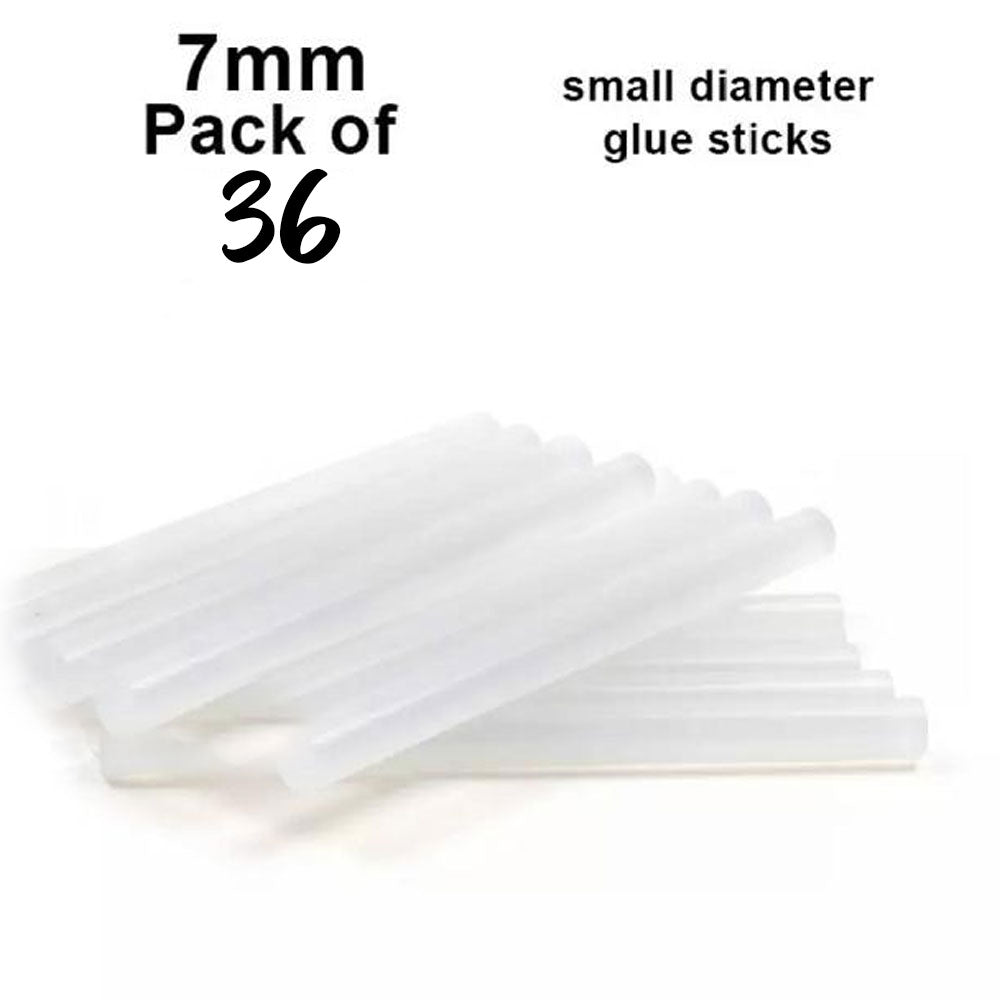 Pack Of 36 - Hot Glue Gun Sticks 7Mm - White Stick Length: (8-10 Inch Approx)